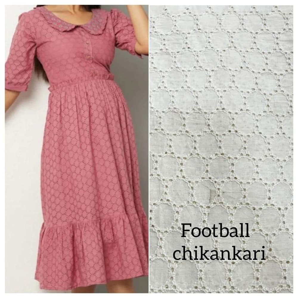 Football Chikanakari Fabric